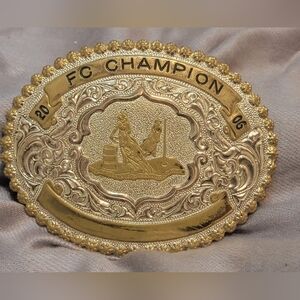 FC Champion 2006 Rodeo Cowboys Barrel Racing Belt Buckle California Crumrine